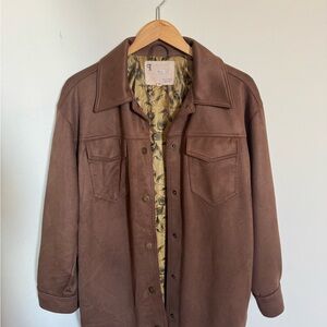 Anthropologie - The Tillie Relaxed Faux-Suede Shacket by Pilcro